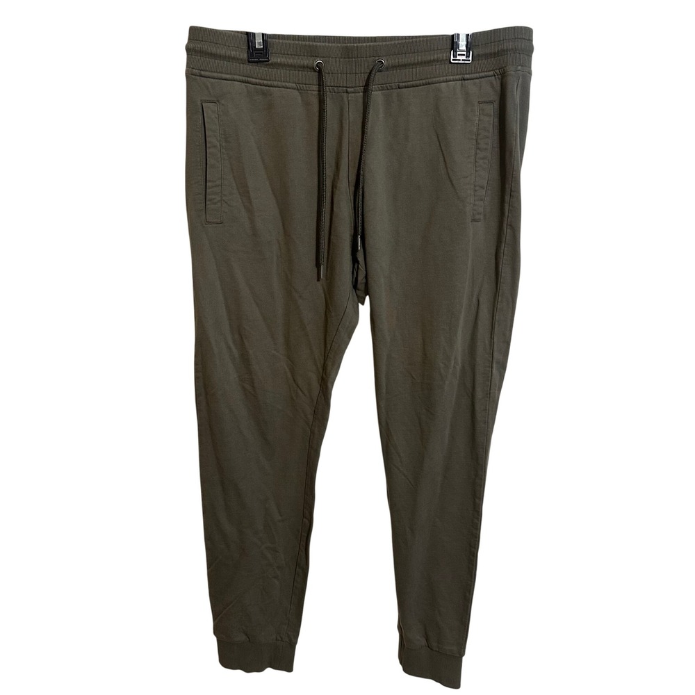 Bread & Boxers Joggers Mens Large Olive Green Cotton‎ Sweatpants Lounge Outdoor